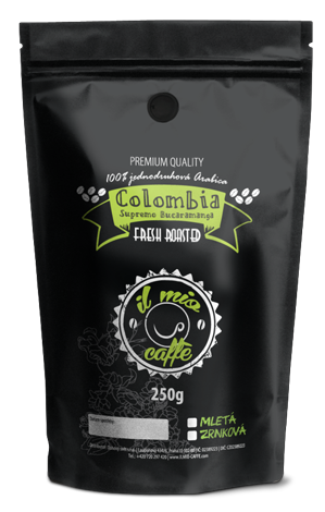 Kolumbijská káva Colombia Supremo Bucaramanga 100% Arabica - zrnková, mletá káva
